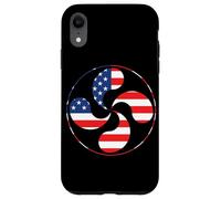 Carcasa para iPhone XR Lauburu Basque Country Cross Ikurrina Euskal Herria Bandera de Estados Unidos