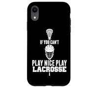 Carcasa para iPhone XR LAX Game Can't Play Nice Play Lacrosse Apparel Goat Lacrosse