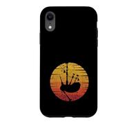 Carcasa para iPhone XR Lecciones Retro de Gaita Blowpipe Great Highland Bagpiper