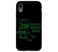 Carcasa para iPhone XR Leer un Libro Prohibido Libro de Lectura de Rana Nerd Literatura Adicto