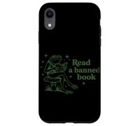 Carcasa para iPhone XR Leer un Libro Prohibido Libro de Lectura de Rana Nerd Literatura Adicto