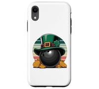 Carcasa para iPhone XR Leprechaun Bowling Ball St. Patrick's Day Gold