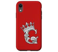 Carcasa para iPhone XR Letra G Inicial + Corona Roja