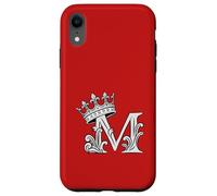 Carcasa para iPhone XR Letra M Inicial + Corona Roja