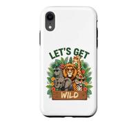 Carcasa para iPhone XR Let's Get Wild Safari Animales Jungla Aventura Gráfico