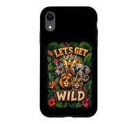 Carcasa para iPhone XR Let's Get Wild Zoo Animal Wildlife Safari Cumpleaños Aventura