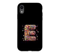 Carcasa para iPhone XR Letter E Candy Rainbow Sprinkles Monogram Men, Women, Kids