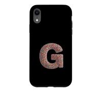 Carcasa para iPhone XR Letter G Candy Rainbow Sprinkles Monogram Men, Women, Kids