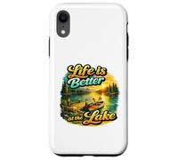 Carcasa para iPhone XR Life Is Better At The Lake Sunset Canoe Nature Vibes Graphic