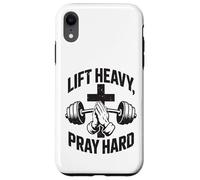 Carcasa para iPhone XR Lift Heavy Pray Hard - Gimnasio de Entrenamiento Cristiano