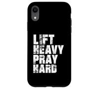 Carcasa para iPhone XR Lift Heavy Pray Hard, Gym Christian Gift for Christian