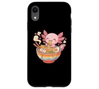 Carcasa para iPhone XR Lindo Axolotl Come Fideos Ramen, gráfico Kawaii de Axolotl