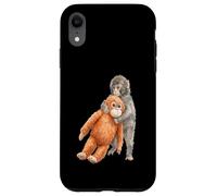 Carcasa para iPhone XR Lindo bebé Macaco Mono y orangután Peluche Juguete Acuarela