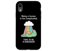 Carcasa para iPhone XR Lindo Disfraz de Dinosaurio T-Rex Rainbow Time To Be A Dino