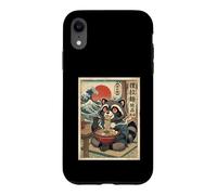 Carcasa para iPhone XR Lindo Mapache Comiendo Fideos Ramen - Estilo japonés Ukiyo-e