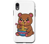 Carcasa para iPhone XR Lindo Oso Ramen gráfico japonés Kawaii marrón Animal Arte