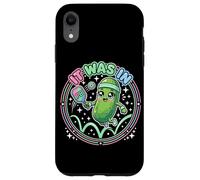 Carcasa para iPhone XR Lindo pepinillo Kawaii Estaba en una Divertida Disputa de Jugador de Pickleball