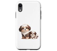 Carcasa para iPhone XR Lindo Perro Shih Tzu y Cachorro Adorable Arte canino