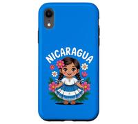 Carcasa para iPhone XR Lindo Vestido Tradicional para niña de Nicaragua con Arte de Bandera para niños