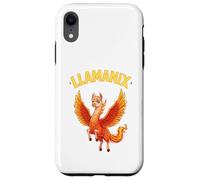 Carcasa para iPhone XR Llama Fénix Híbrido Flaming Wings Fantasía Criatura