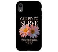 Carcasa para iPhone XR Llamado a Servir Flores cristianas con versículos bíblicos Florales