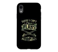 Carcasa para iPhone XR Lo Siento, no Puedo Tener Planes con mi Clarinete bajo