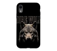 Carcasa para iPhone XR Lobo Dire Cara Luz De Luna Bosque Fauna Silvestre Naturaleza