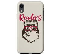 Carcasa para iPhone XR Los lectores Van a Leer Lectura Gato Nerd Libro Amante Gatito
