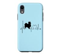 Carcasa para iPhone XR Los Perros Papillon Dog My Heartbeat EKG Son mis Amantes de los Perros cardiovasculares