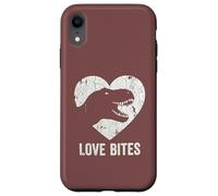 Carcasa para iPhone XR Love Bites T-Rex Dinosaurio Divertido Retro Grunge Paleontología