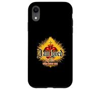 Carcasa para iPhone XR Loved by Him Cita Cristiana Religiosa corazón Jesús Amor