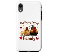 Carcasa para iPhone XR Loving Cute Chicken Family Hen Rooster Chick Funny Farmer