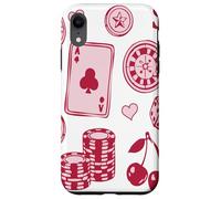 Carcasa para iPhone XR Lucky Girl Energy Gambling Playing Cards Cherries and Dice