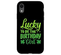 Carcasa para iPhone XR Lucky to Be The Birthday Girl Shamrock Día de San Patricio