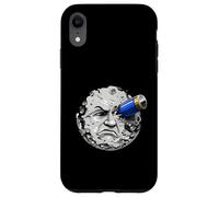 Carcasa para iPhone XR Luna Cara Golpeado por Rocket Humor Espacio Arte Ciencia Ficción