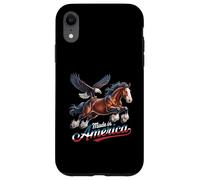Carcasa para iPhone XR Ma de I America Patriot Eagle Brown Horse Western Wild