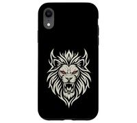 Carcasa para iPhone XR Majestic Lion Tribal Design Poderosa Cabeza de León Ojos Rojos