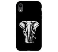 Carcasa para iPhone XR Majestuoso Elefante Línea Arte Ilustración Safari Vida Silvestre