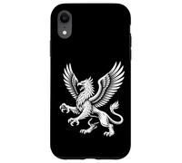 Carcasa para iPhone XR Majestuoso Griffin con alas Fierce Mythic Beast Line Art