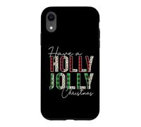 Carcasa para iPhone XR Manta Have A Holly and Jolly Have a Holly and Jolly Merry Christmas, Leopardo y búfalo