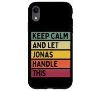 Carcasa para iPhone XR Mantén la Calma y Deja Que Jonas se encargue de Esta Divertida Cita Retro
