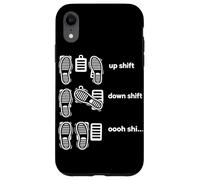 Carcasa para iPhone XR Manual de conducción hacia Arriba Shift Down Shift Funny Car Guy Drifting