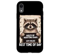 Carcasa para iPhone XR Mapache Mugshot culpable de Caos Nocturno Mejor Hora del día