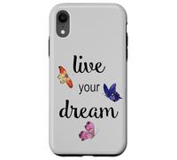 Carcasa para iPhone XR Mariposas de Acuarela Live Your Dream
