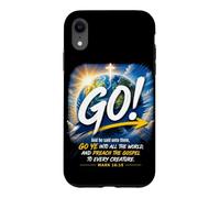Carcasa para iPhone XR Mark 16:15 Go Into All The World and Preach The Gospel