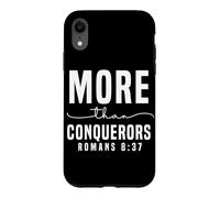 Carcasa para iPhone XR Más Que Vencedores Romanos 8:37 Diseño Motivacional