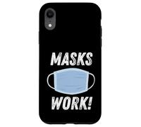 Carcasa para iPhone XR Masks Work Wear a Face Mask & Social Distance & Hygiene