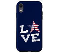 Carcasa para iPhone XR Me Encanta la Bandera de la Libertad de EE. UU., Que Dice Que es una au Pair Orgullosa Patriota