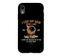 Carcasa para iPhone XR Me Gusta mis Hombres cómo me Gusta mi café deslizándose Fuera del Techo