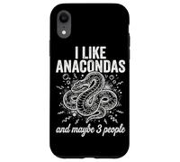 Carcasa para iPhone XR Me Gustan Las anacondas y Tal Vez 3 Personas Herping Zoo